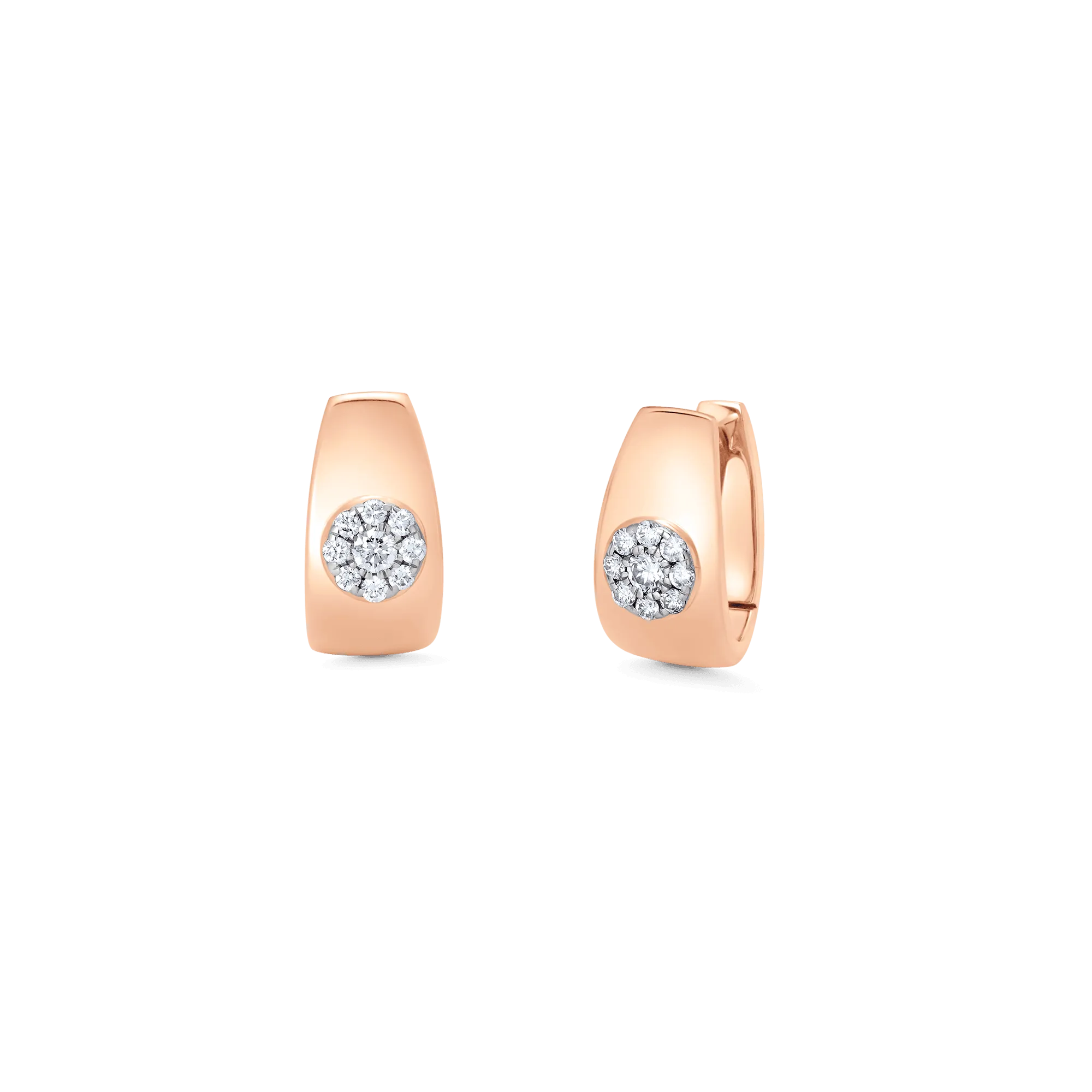 0.23 TCW Round Moissanite Diamond Huggie Earrings