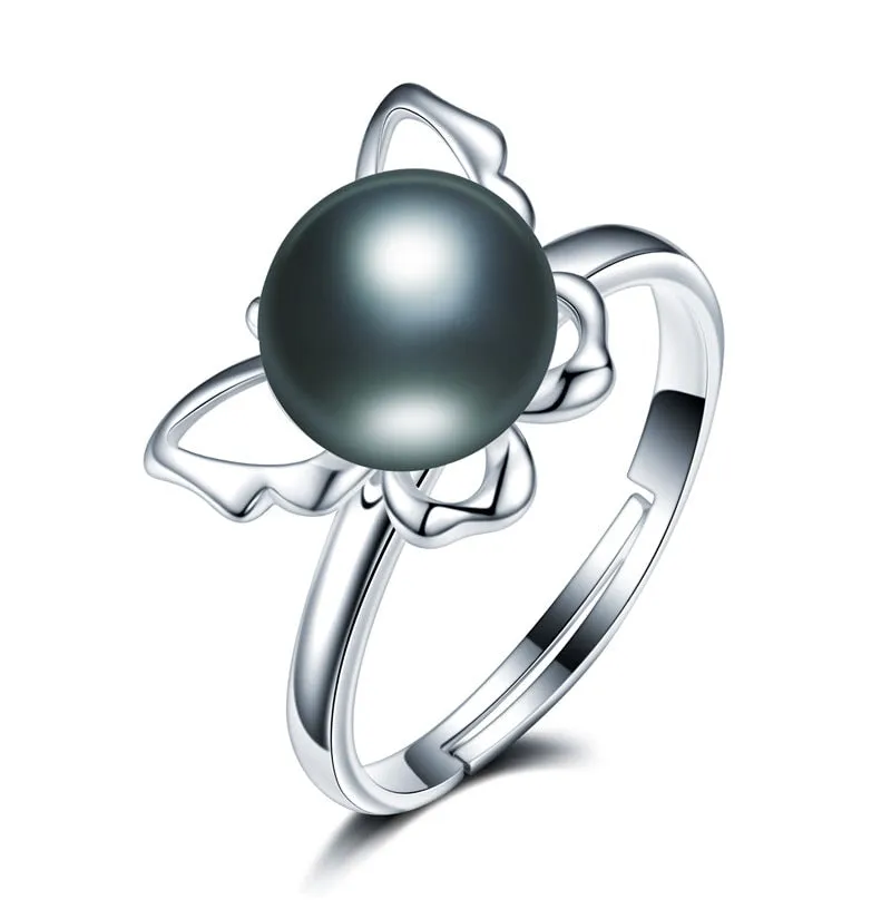 100% 925 Sterling Silver Dancing Butterflies Elegant Rings For Women