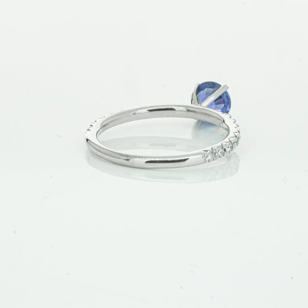 18ct White Gold .92ct Sapphire & Diamond Comet Ring
