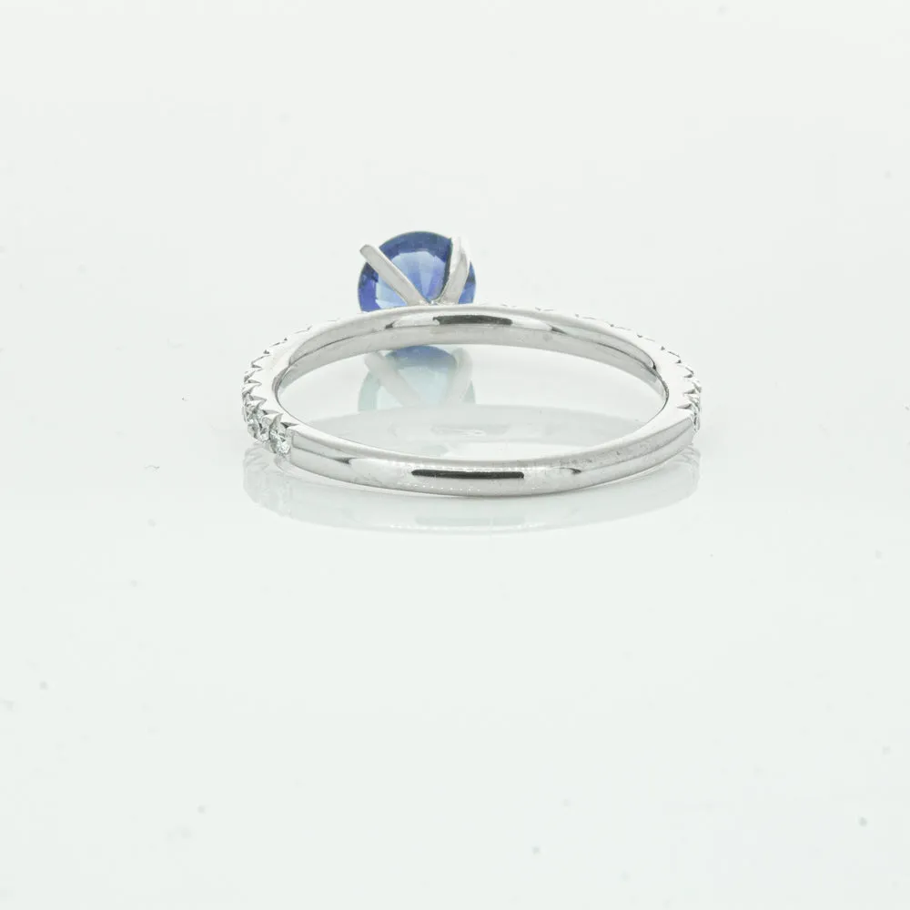 18ct White Gold .92ct Sapphire & Diamond Comet Ring