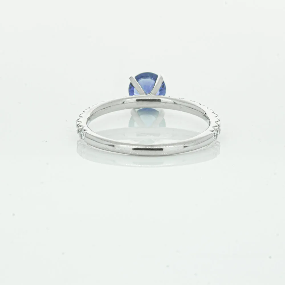 18ct White Gold .92ct Sapphire & Diamond Comet Ring