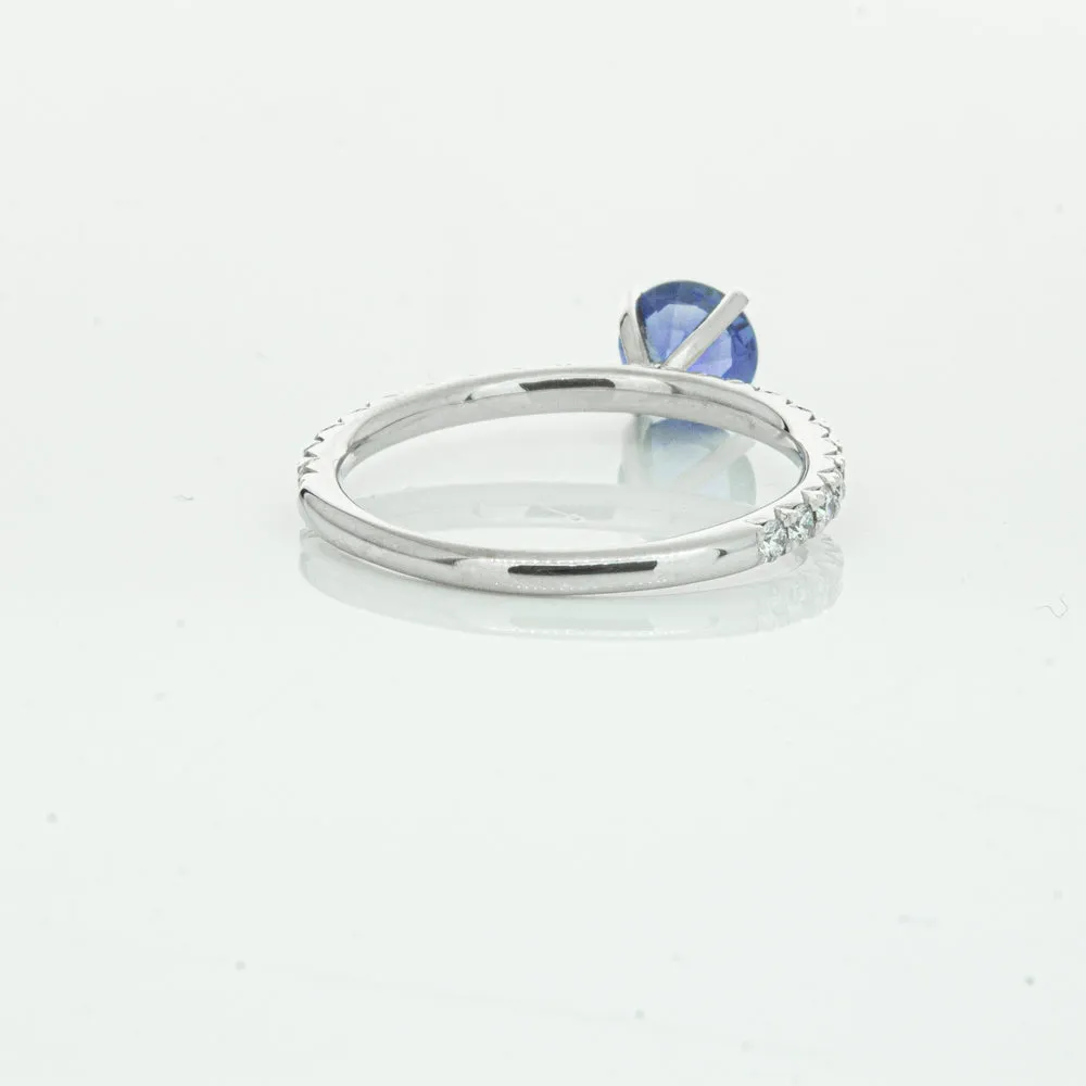 18ct White Gold .92ct Sapphire & Diamond Comet Ring