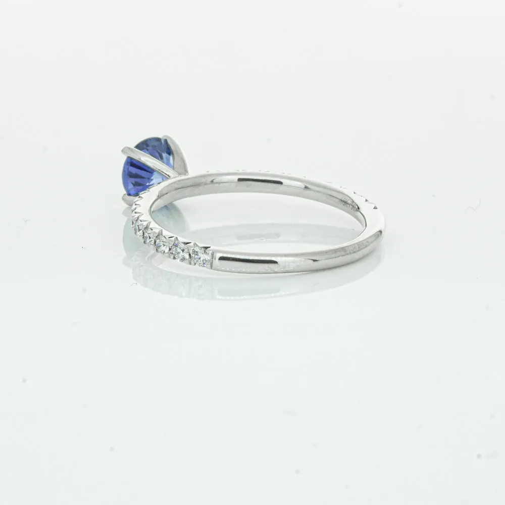 18ct White Gold .92ct Sapphire & Diamond Comet Ring