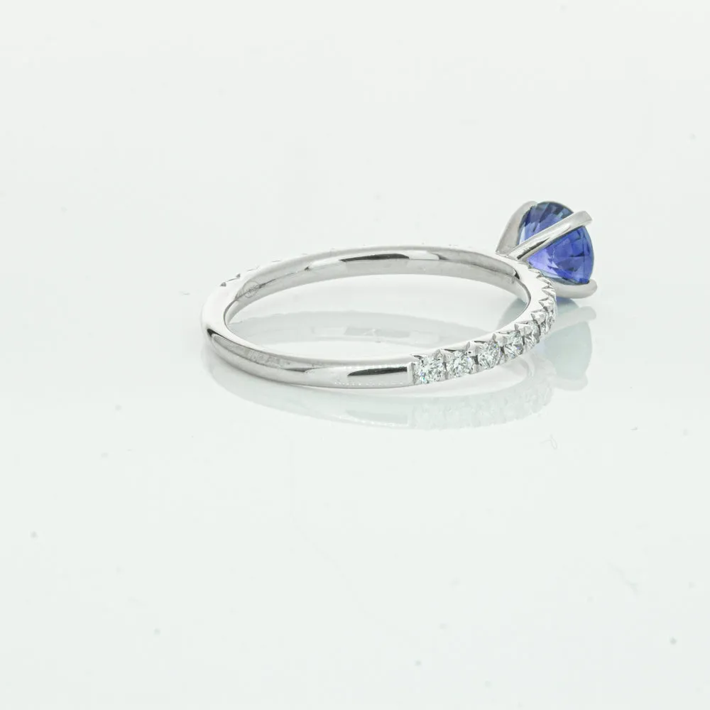 18ct White Gold .92ct Sapphire & Diamond Comet Ring