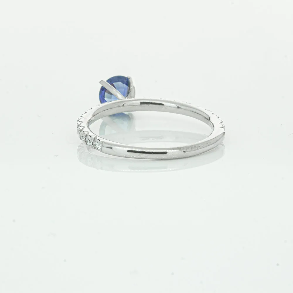 18ct White Gold .92ct Sapphire & Diamond Comet Ring