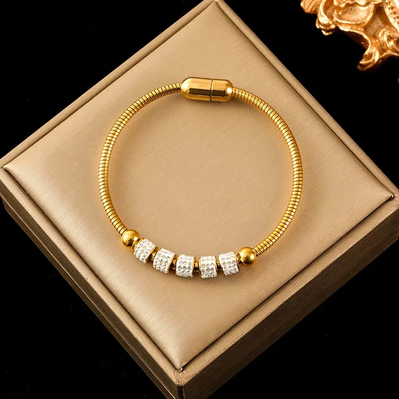 18K Gold Plated Stainless Steel Thick Bracelet