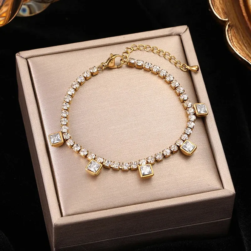 18K Gold Plated Stainless Steel Thick Bracelet