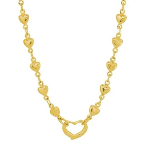 1928 Jewelry Heart Necklace 16"   3" Extender