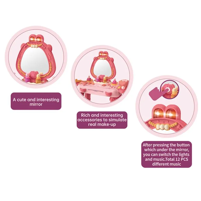 29-Piece: Luxurious Pretend Play Dresser Makeup Set