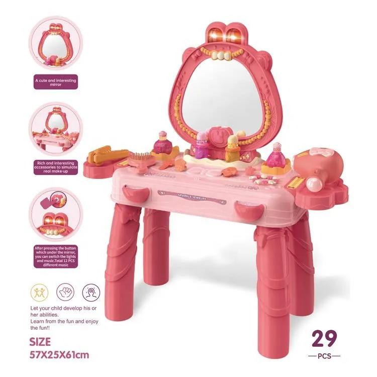29-Piece: Luxurious Pretend Play Dresser Makeup Set
