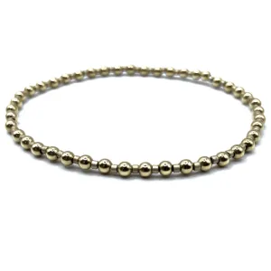 3mm Color Crush Newport CHAMPAGNE & Gold Waterproof Bracelet 7"