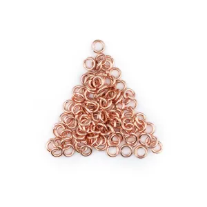 4mm Copper Round Jump Rings (Approx 100 pieces)