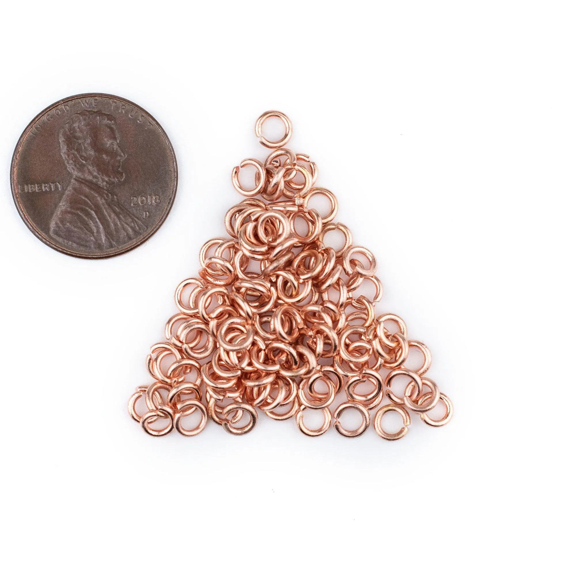 4mm Copper Round Jump Rings (Approx 100 pieces)