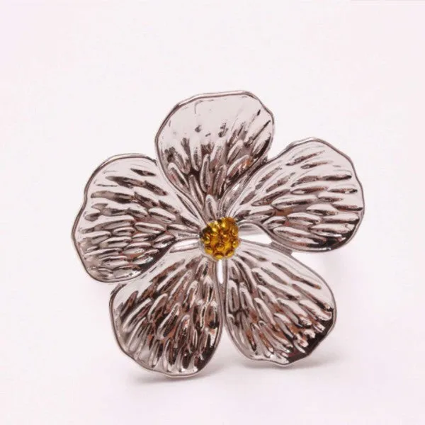 5 Leaf Flower Napkin Ring - Set of 6