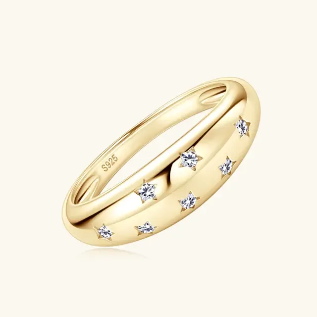 925 Silver 0.1ct 1.5mm Moissanite Diamond Ring