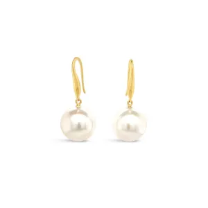 9k Yellow Gold Fresh Water Pearl Earrings