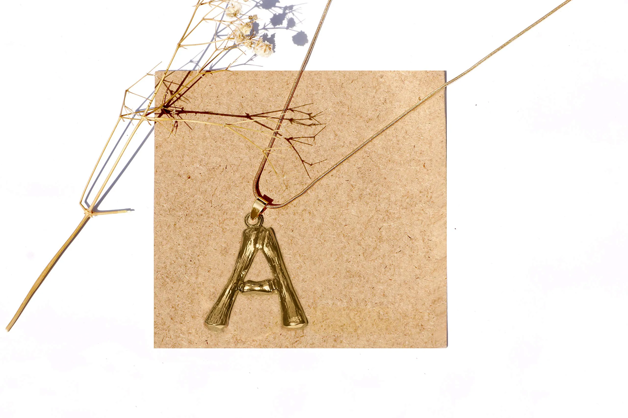 A Initial Pendant Necklace
