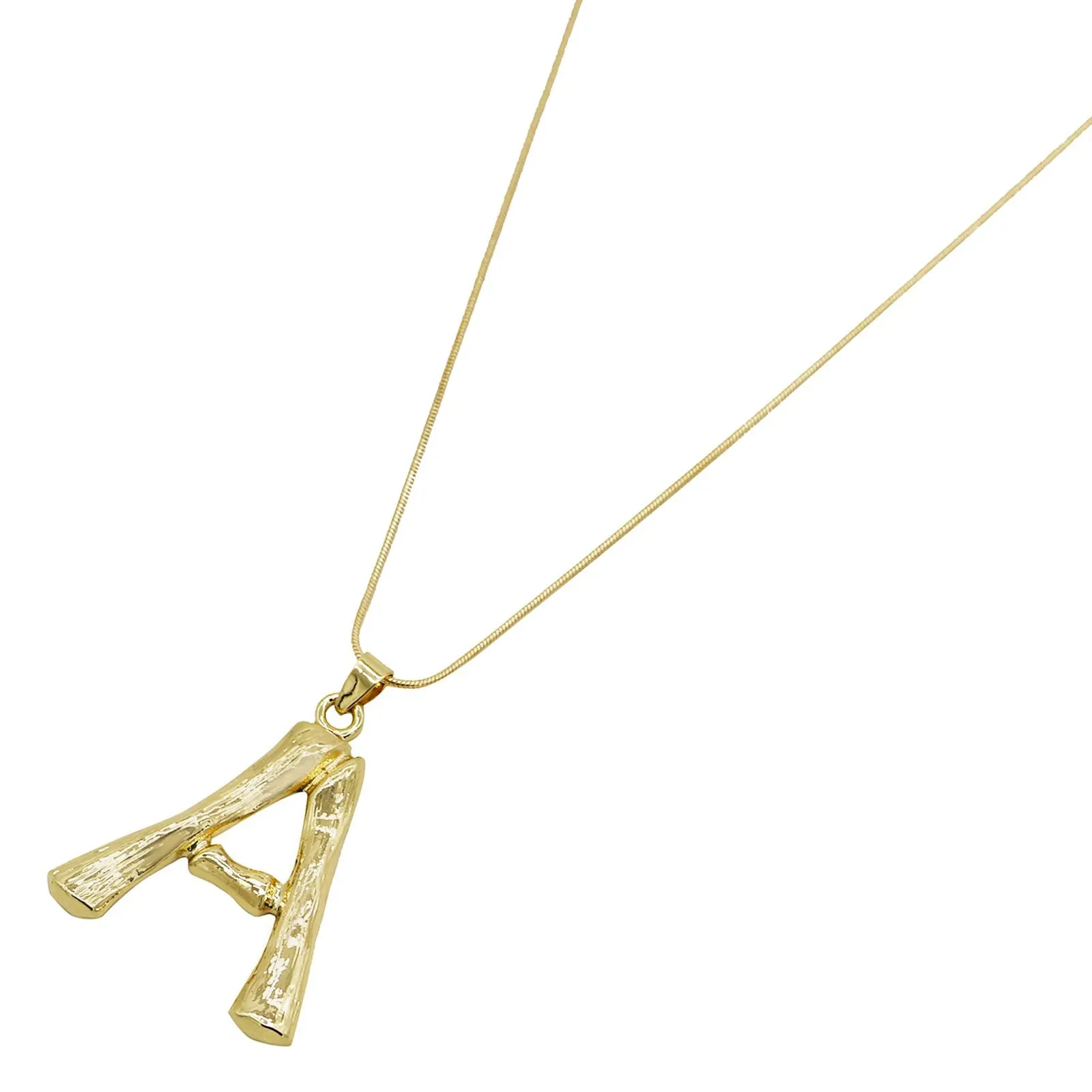 A Initial Pendant Necklace