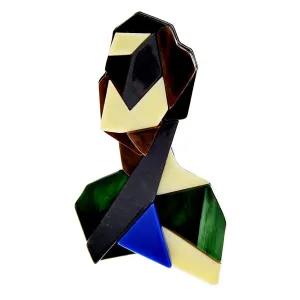 acrylic abstract women pin brooches for women acetate fiber jewelry