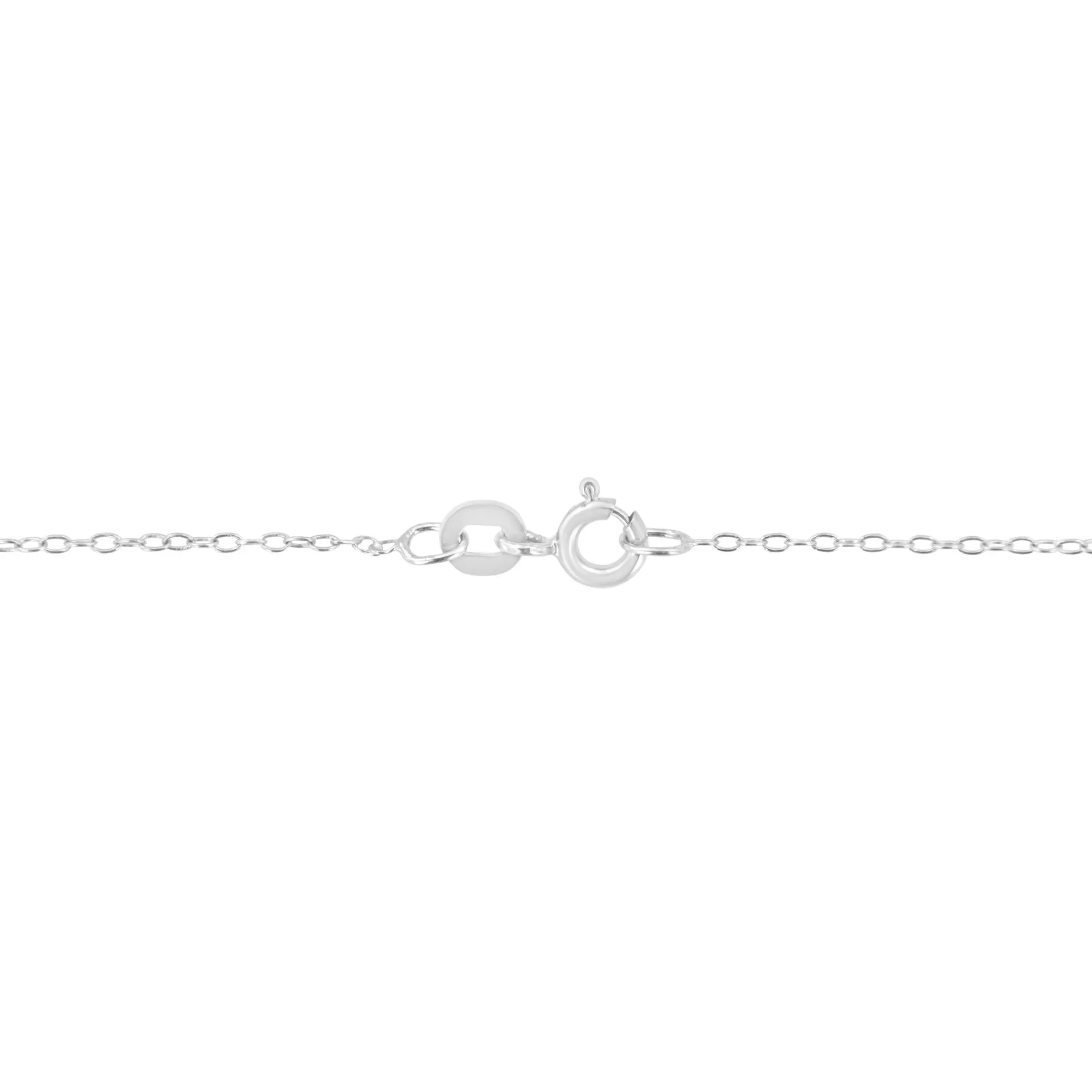 AGS Certified 10K White Gold 1/5 Cttw Bezel Set Round Diamond Solitaire 16-18" Adjustable Pendant Necklace (H-I Color, S