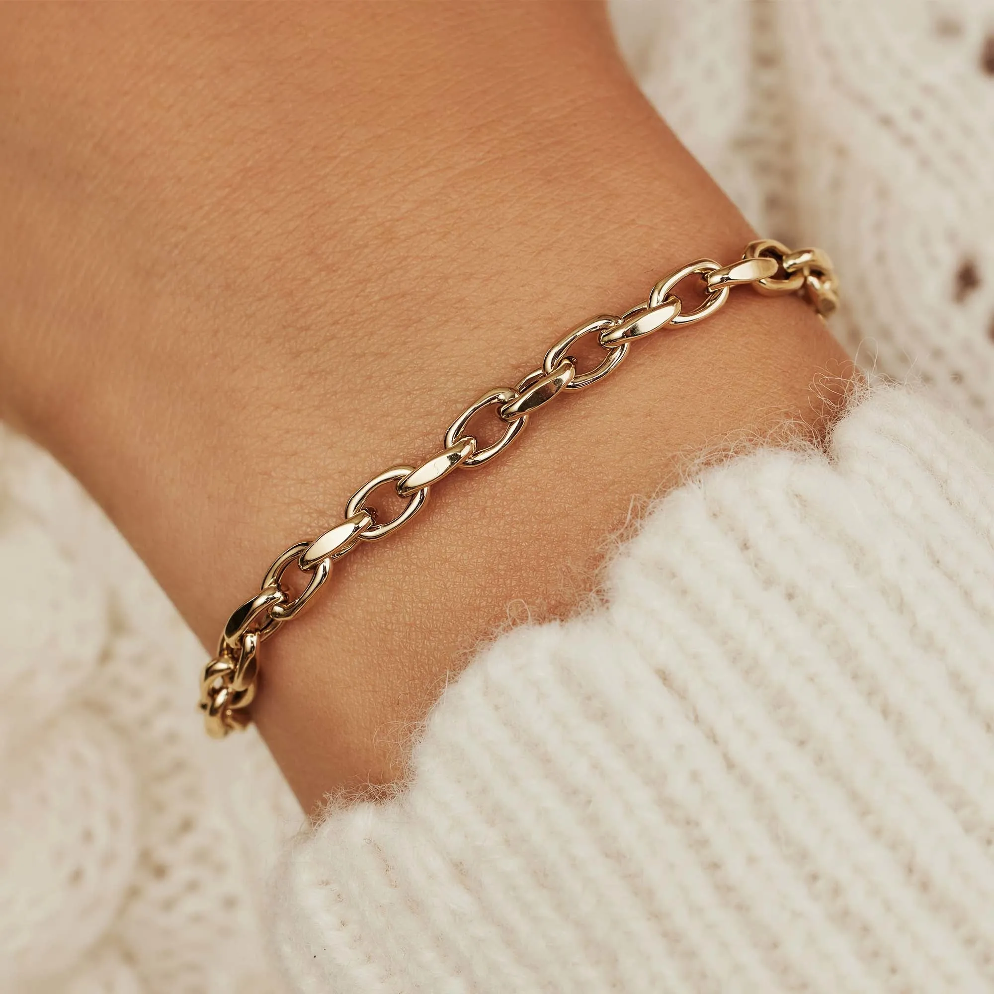 Aidee Camille 14 karat gold bracelet with chains