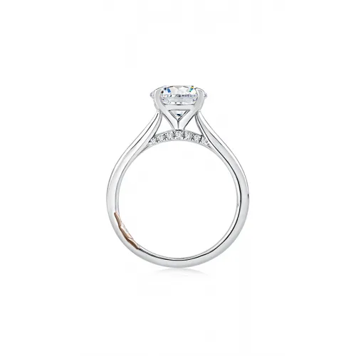 A.Jaffe Engagement Rings Solitaire Round Center Diamond Engagement Ring with Peek-A-Boo Diamonds MECRD2543/158