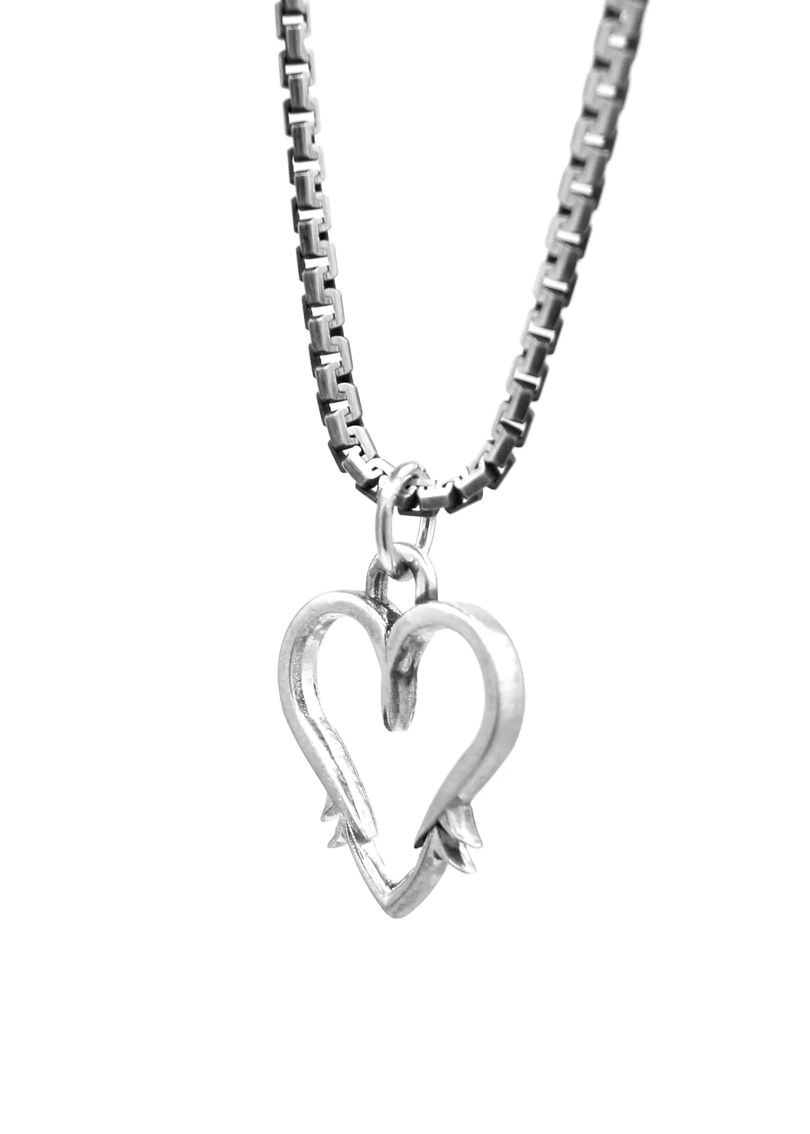 Akute Heart of Valhalla Mini Sterling Silver Necklace (Oxidized)