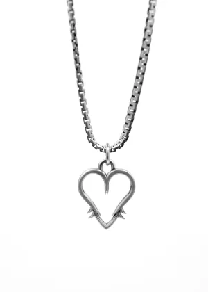 Akute Heart of Valhalla Mini Sterling Silver Necklace (Oxidized)