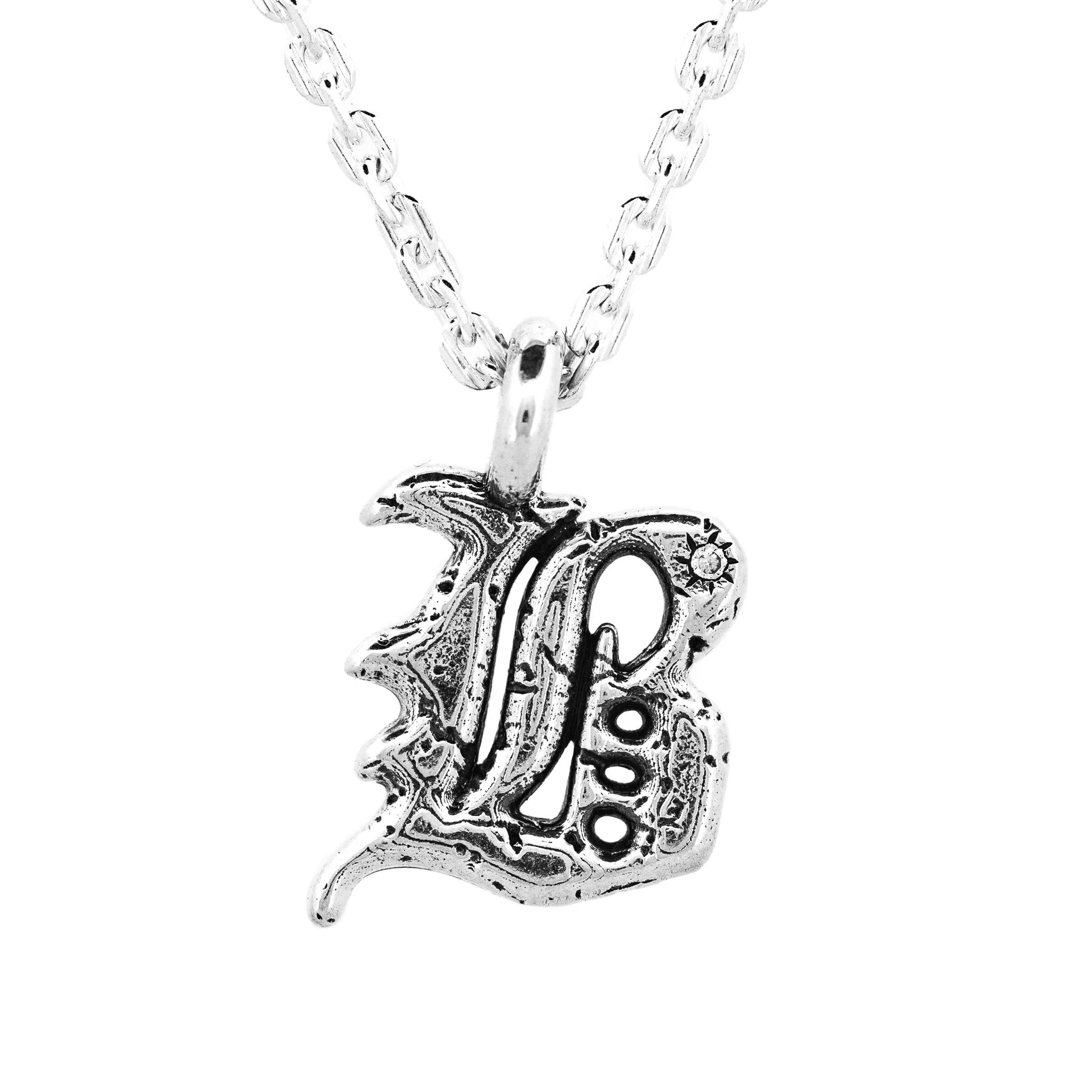 Alphabet Icon Necklace Silver