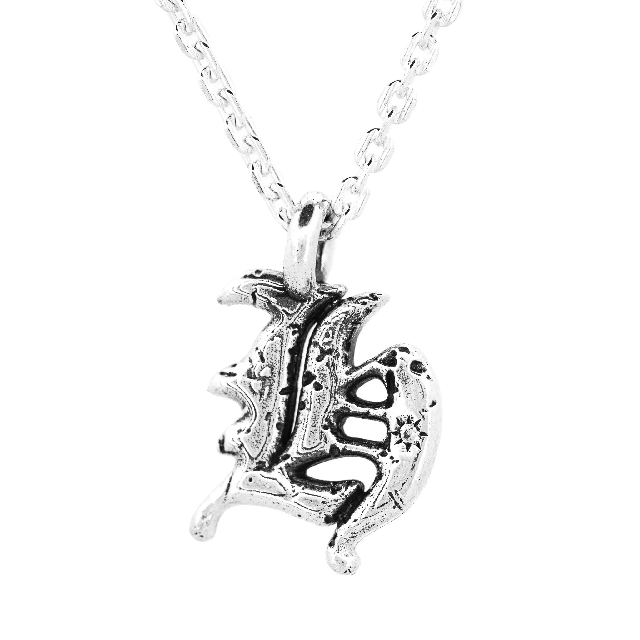 Alphabet Icon Necklace Silver