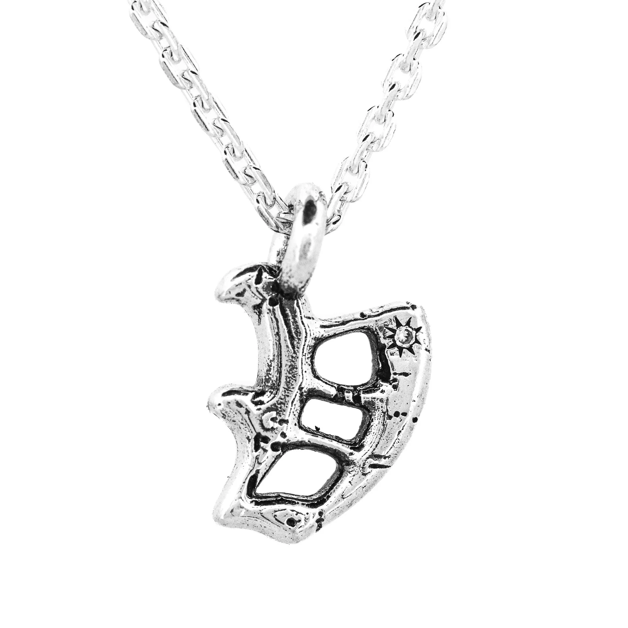 Alphabet Icon Necklace Silver
