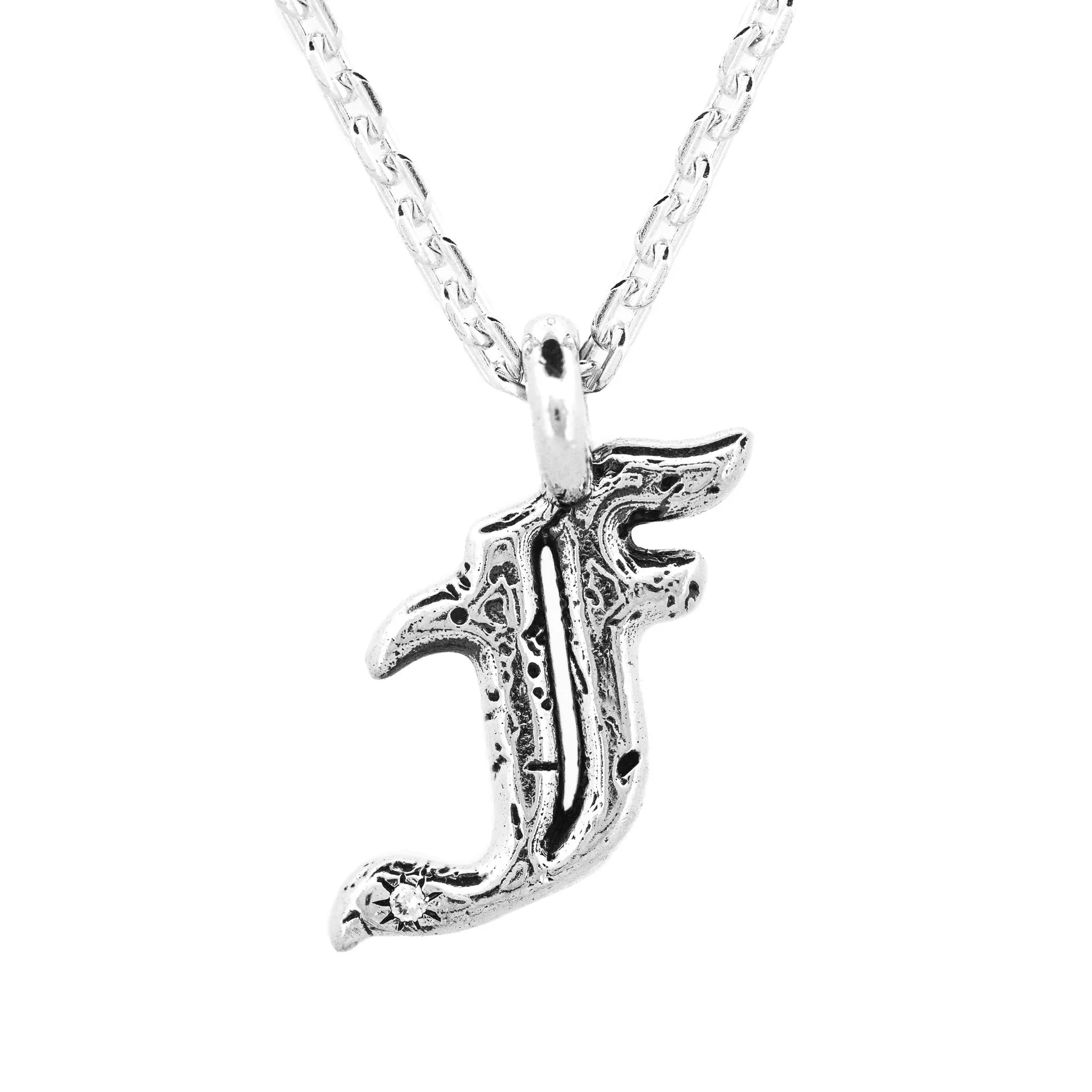 Alphabet Icon Necklace Silver