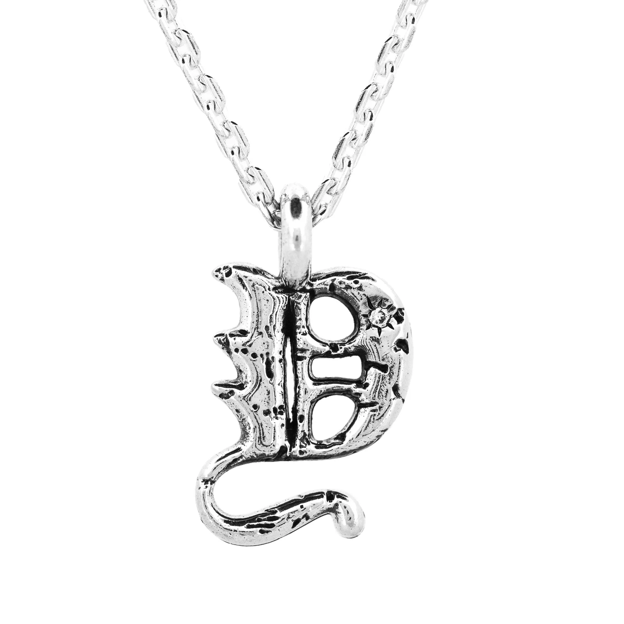 Alphabet Icon Necklace Silver