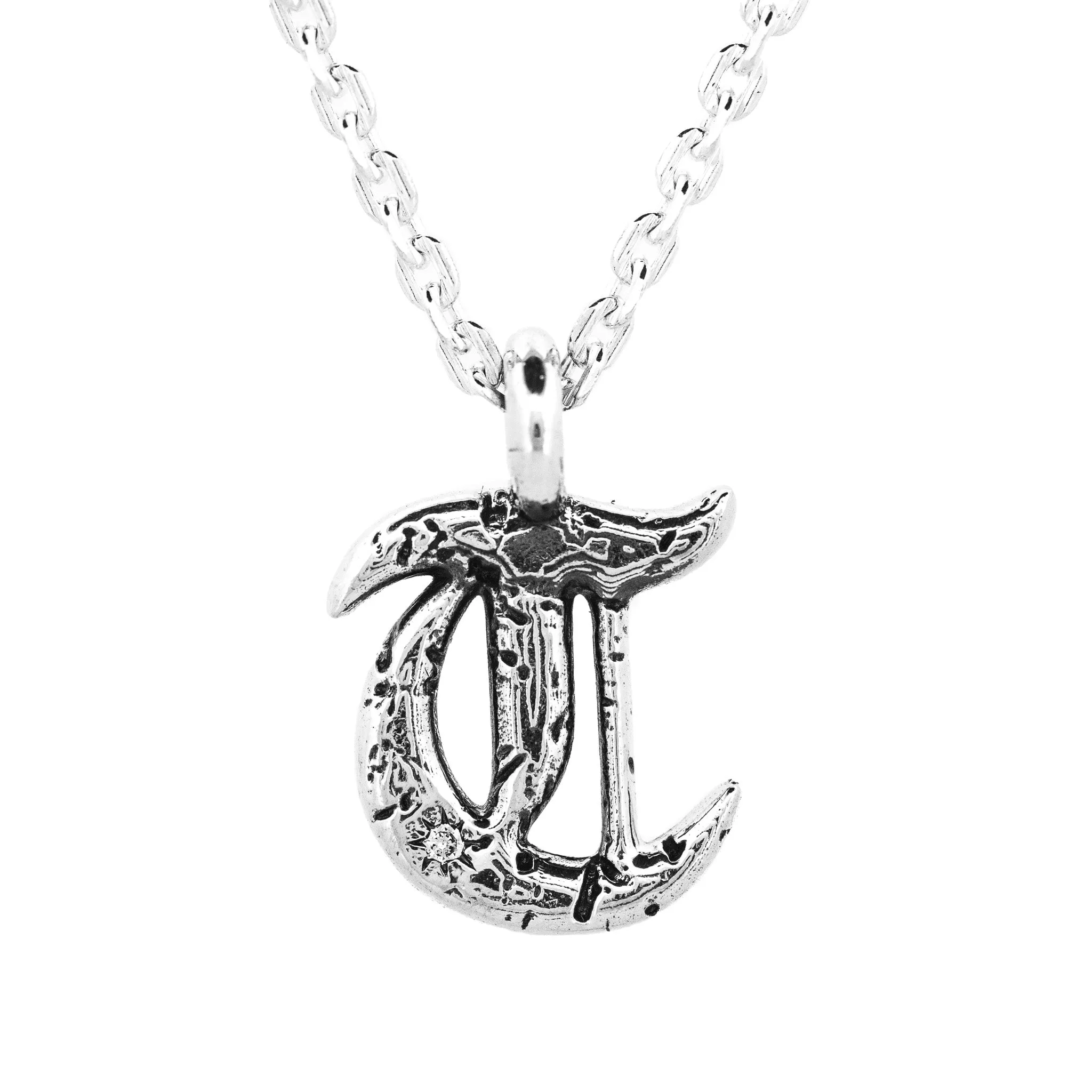 Alphabet Icon Necklace Silver