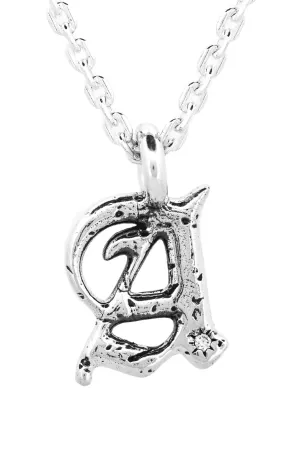 Alphabet Icon Necklace Silver