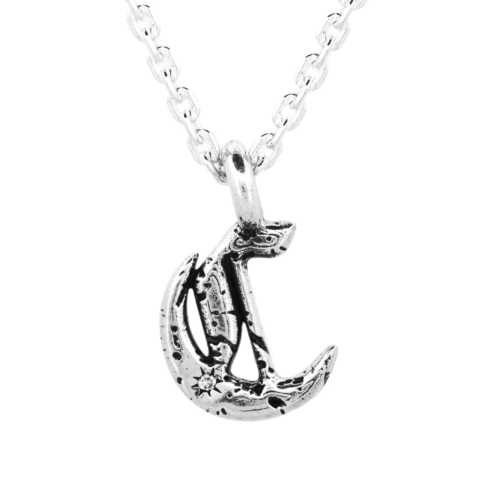 Alphabet Icon Necklace Silver