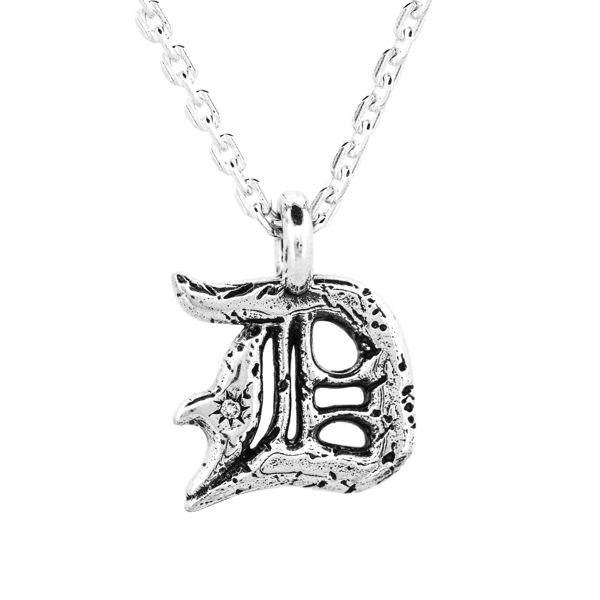 Alphabet Icon Necklace Silver