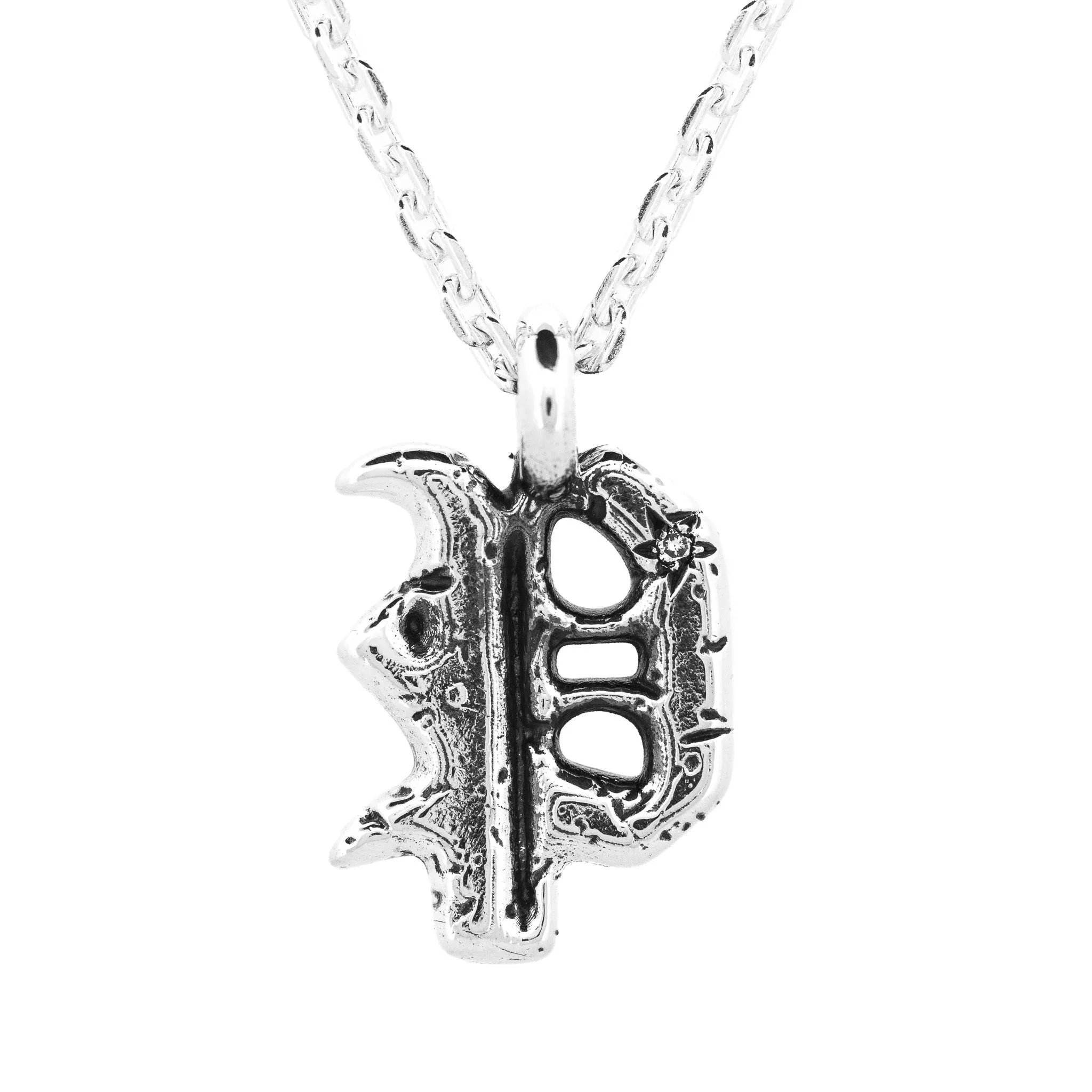 Alphabet Icon Necklace Silver
