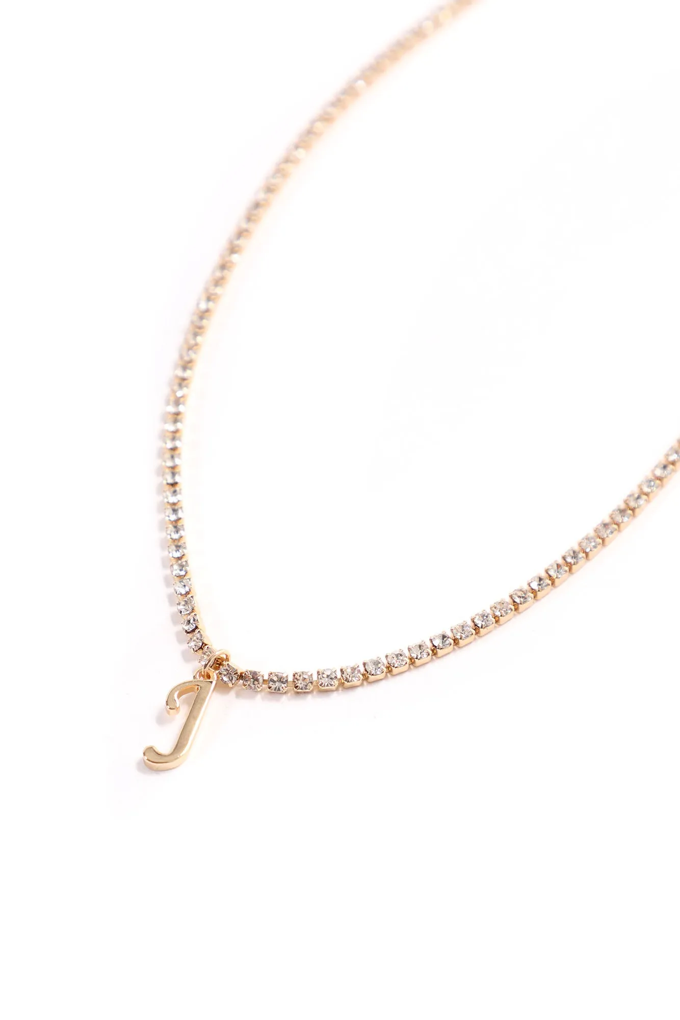 Always Personal 'J' Initial Necklace - Gold