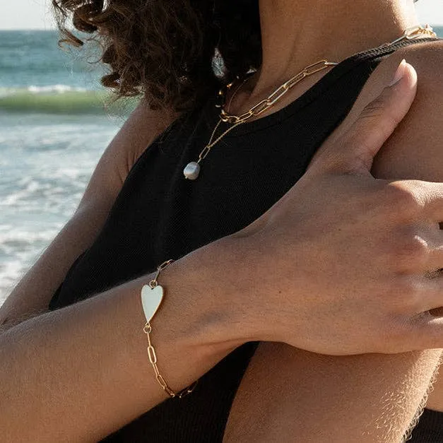 Amaya Heart Bracelet - 14k Gold Plated