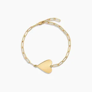 Amaya Heart Bracelet - 14k Gold Plated
