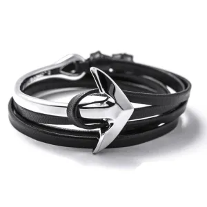 Anchor Leather Bracelets