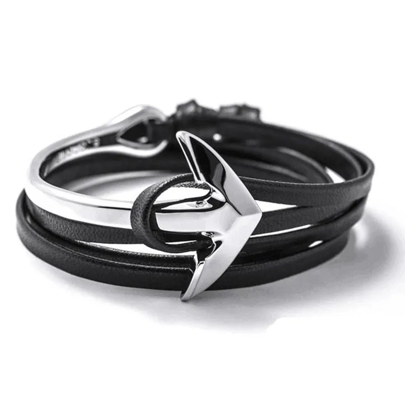 Anchor Leather Bracelets
