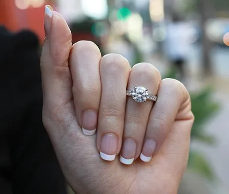 Ayana - Round Moissanite Engagement Ring