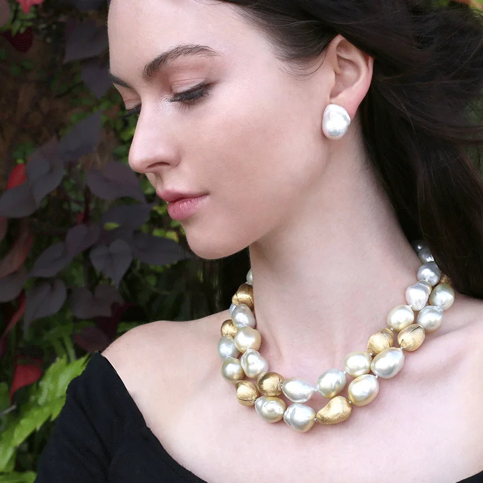 Baroque Fresh Water Pearl Clip Earrings