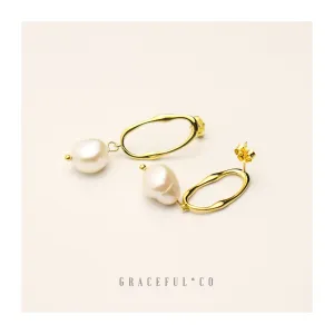 Baroque Fresh Water Pearl Stud Earrings