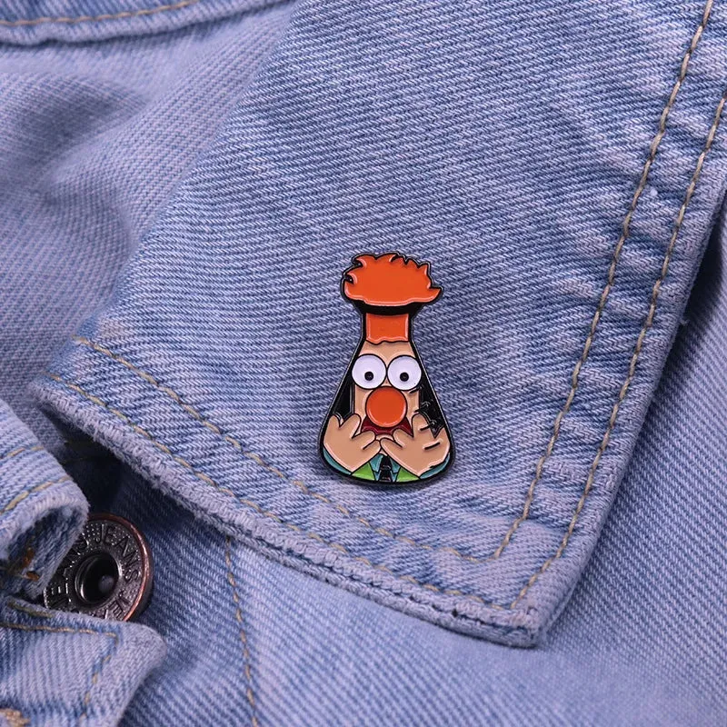 Beaker Muppet Enamel Lapel Pins Badge