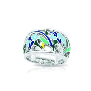Belle Etoile Morning Glory Ring - Blue
