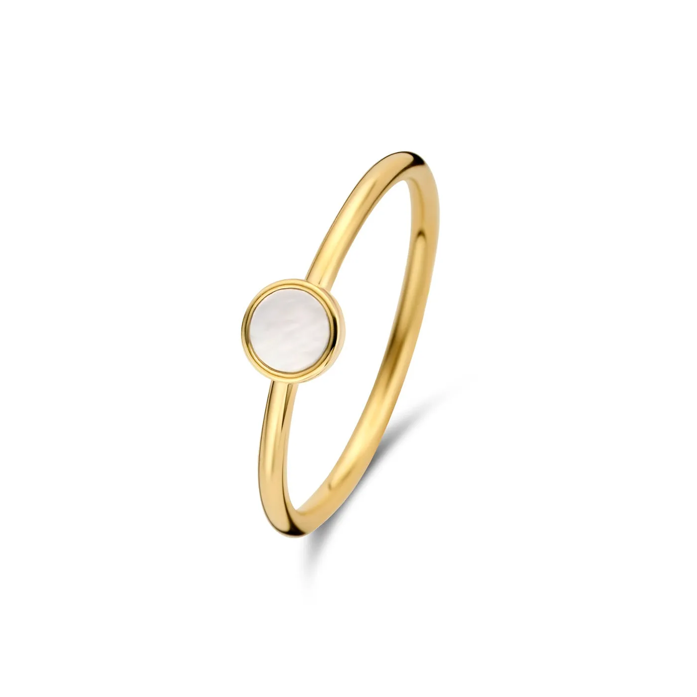 Belleville Nova 14 karat gold ring with mother of pearl