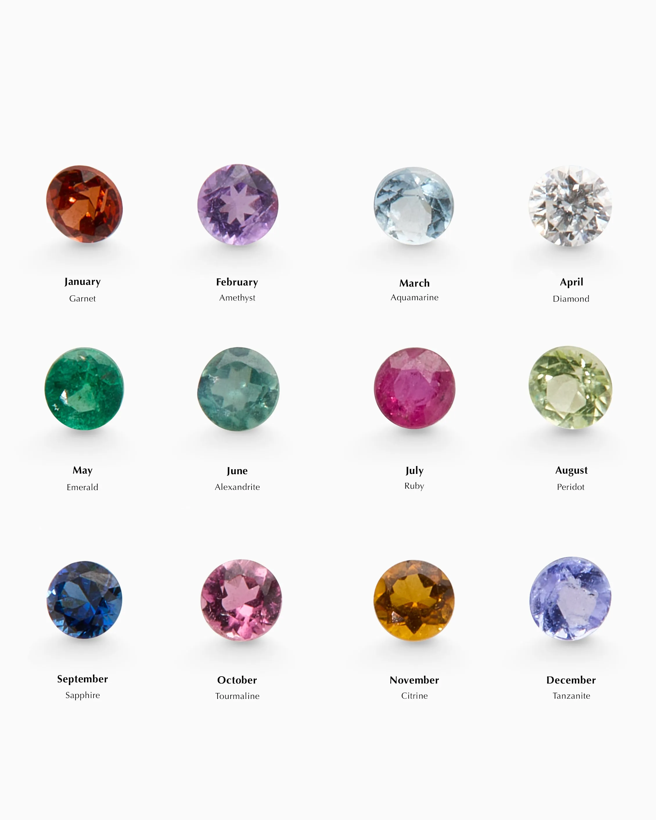 Birthstone Fish Pendant | Yellow, Rose or White Gold
